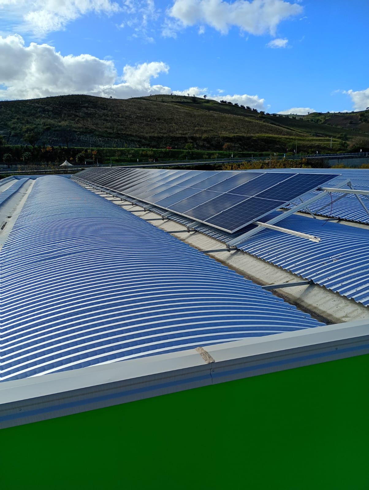 Copertura industriale curva